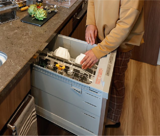 家事の時間短縮につながる「食器洗浄乾燥機」も妻M様が熱望していた設備の1つ